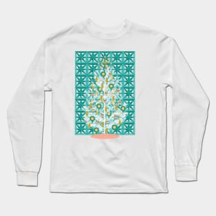 Mid Century Modern Christmas Tree Long Sleeve T-Shirt